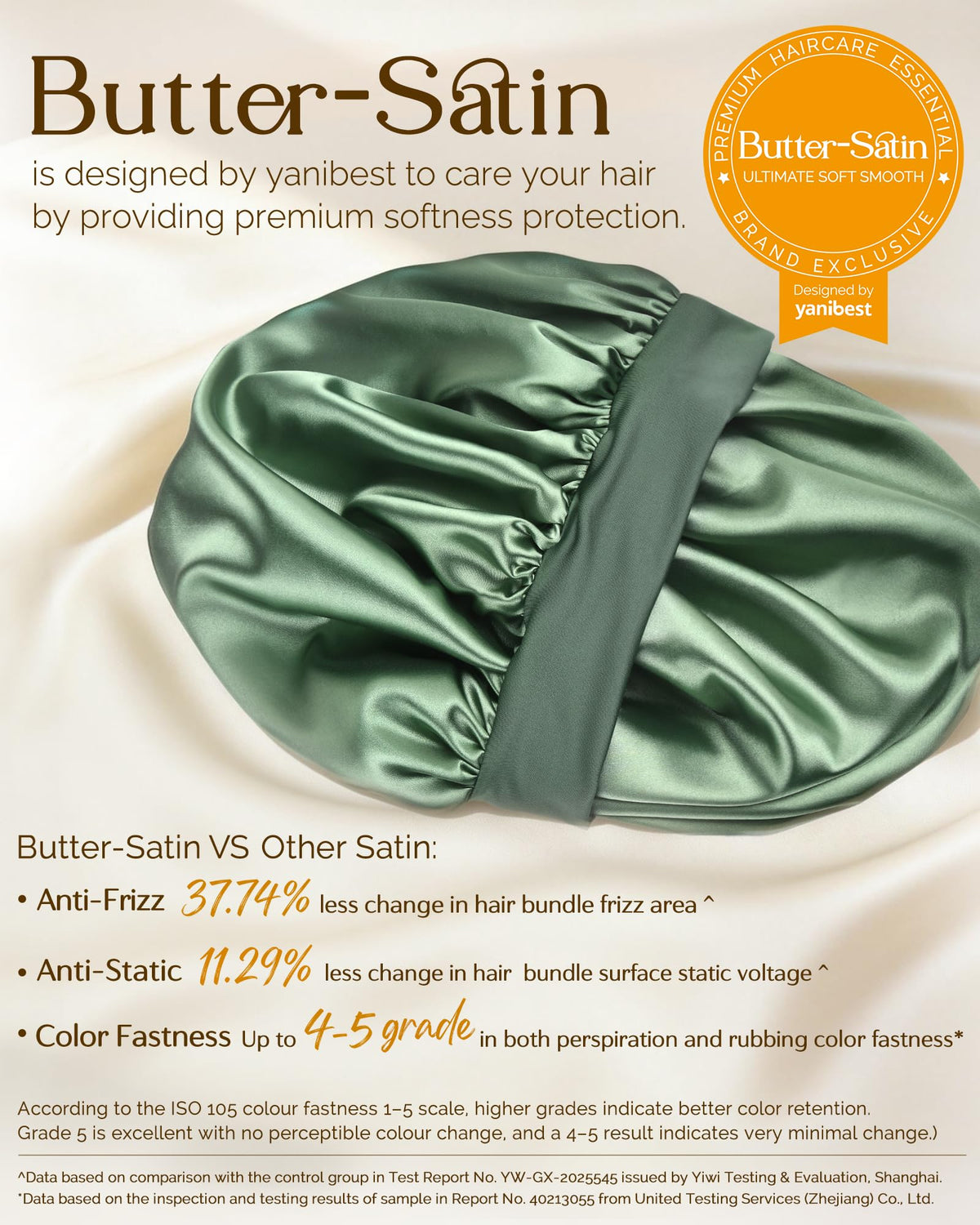 YANIBEST soft elastic band detail preventing forehead marks and staying comfortable