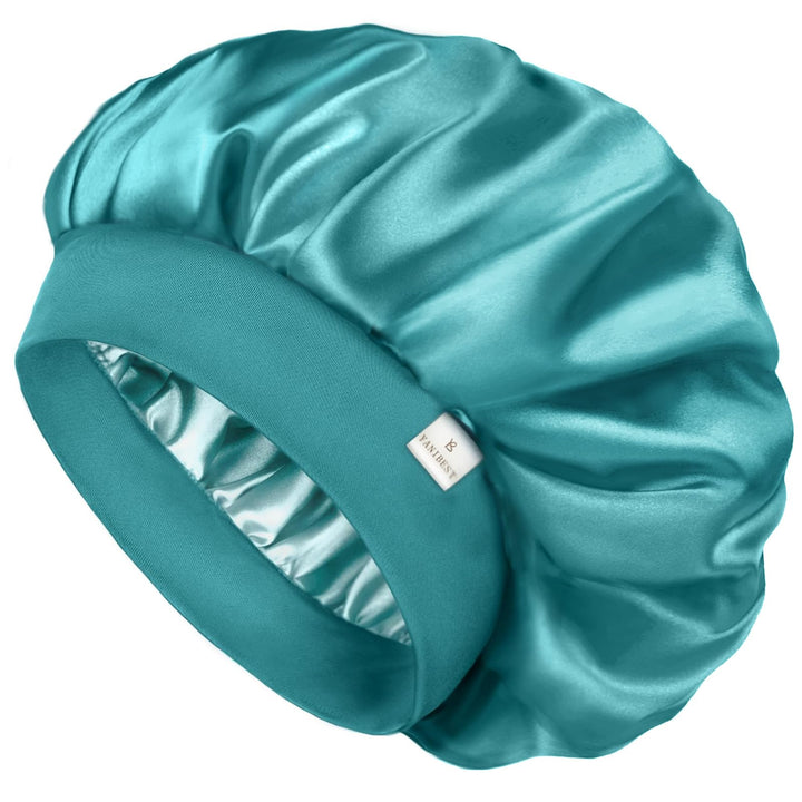 YANIBEST front view of blue bonnet showing secure fit and neat edges