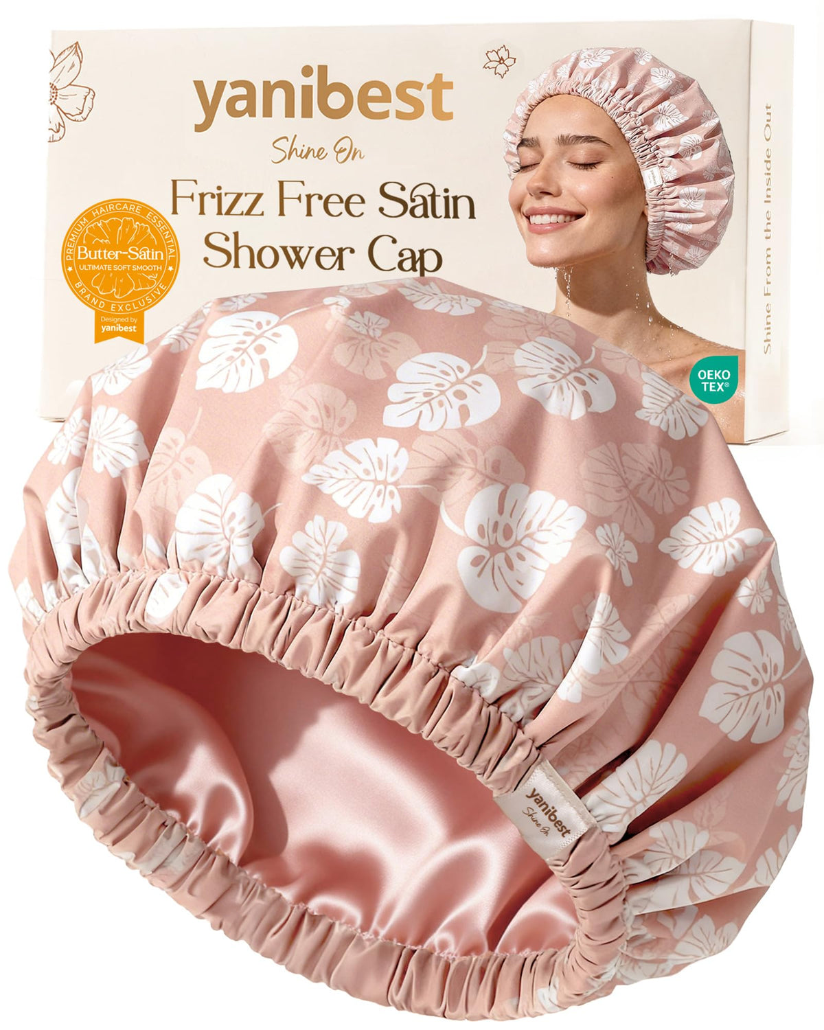 YANIBEST front packaging pink leaves showing product and benefit