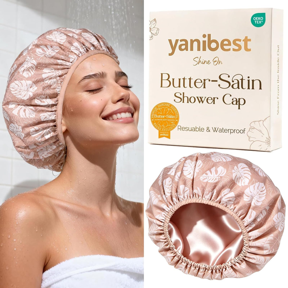 YANIBEST front view showing cap shape and waterproof benefit