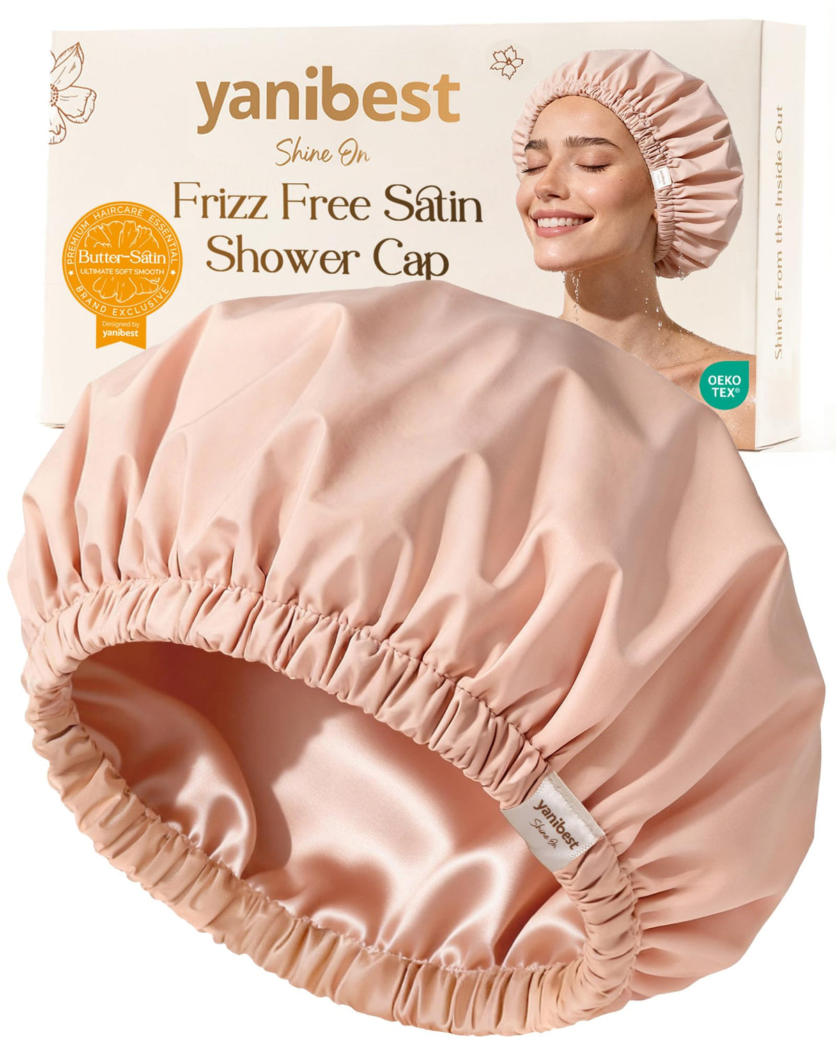 YANIBEST front view showing peachy pink cap and neat packaging, highlights gift-ready appeal