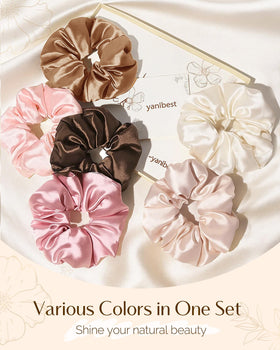 YANIBEST gift box open with eight scrunchies for gifting