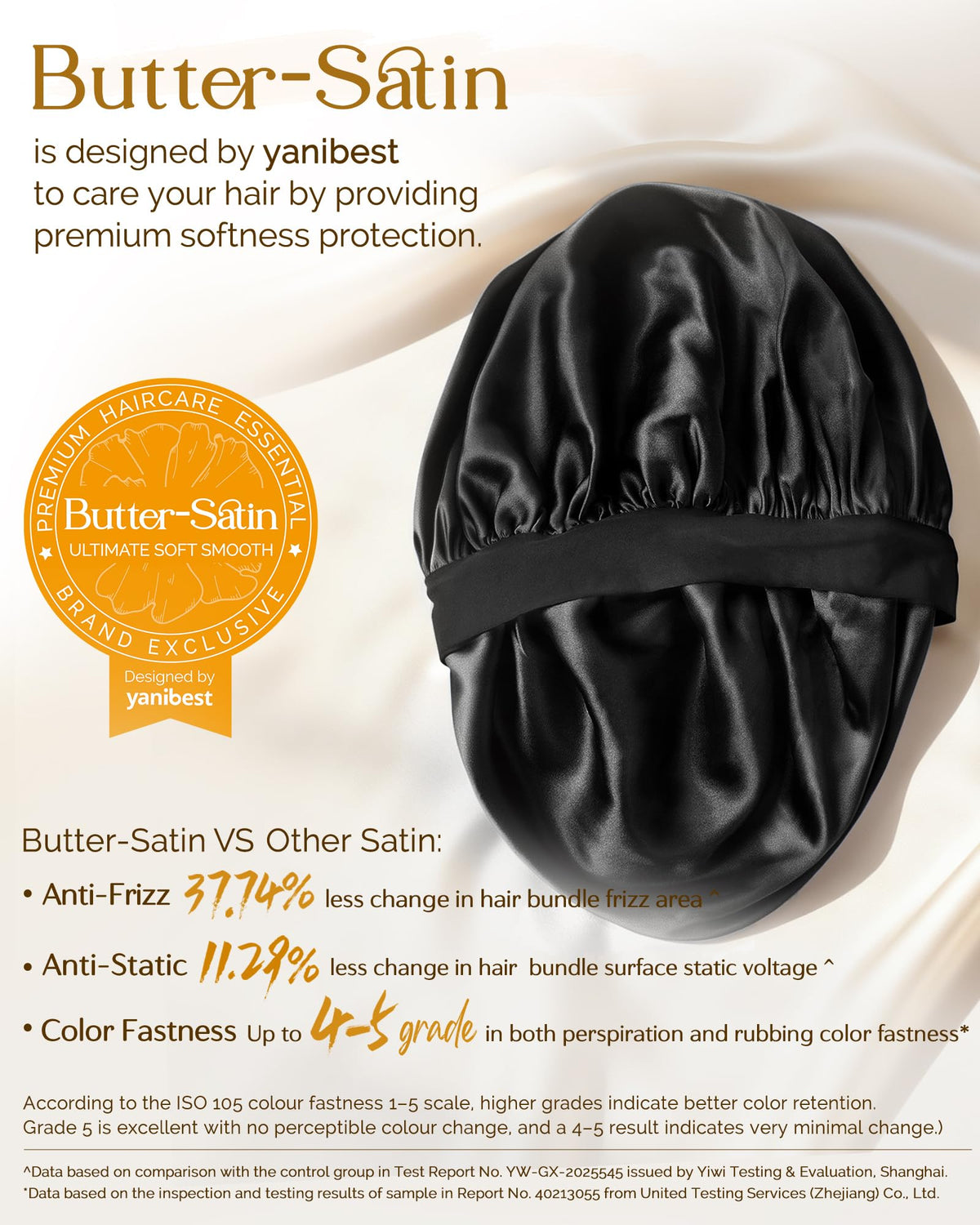 YANIBEST bonnet worn by man sleeping preserving waves and edges