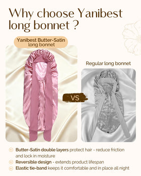 YANIBEST interior satin lining protecting hair moisture and shine