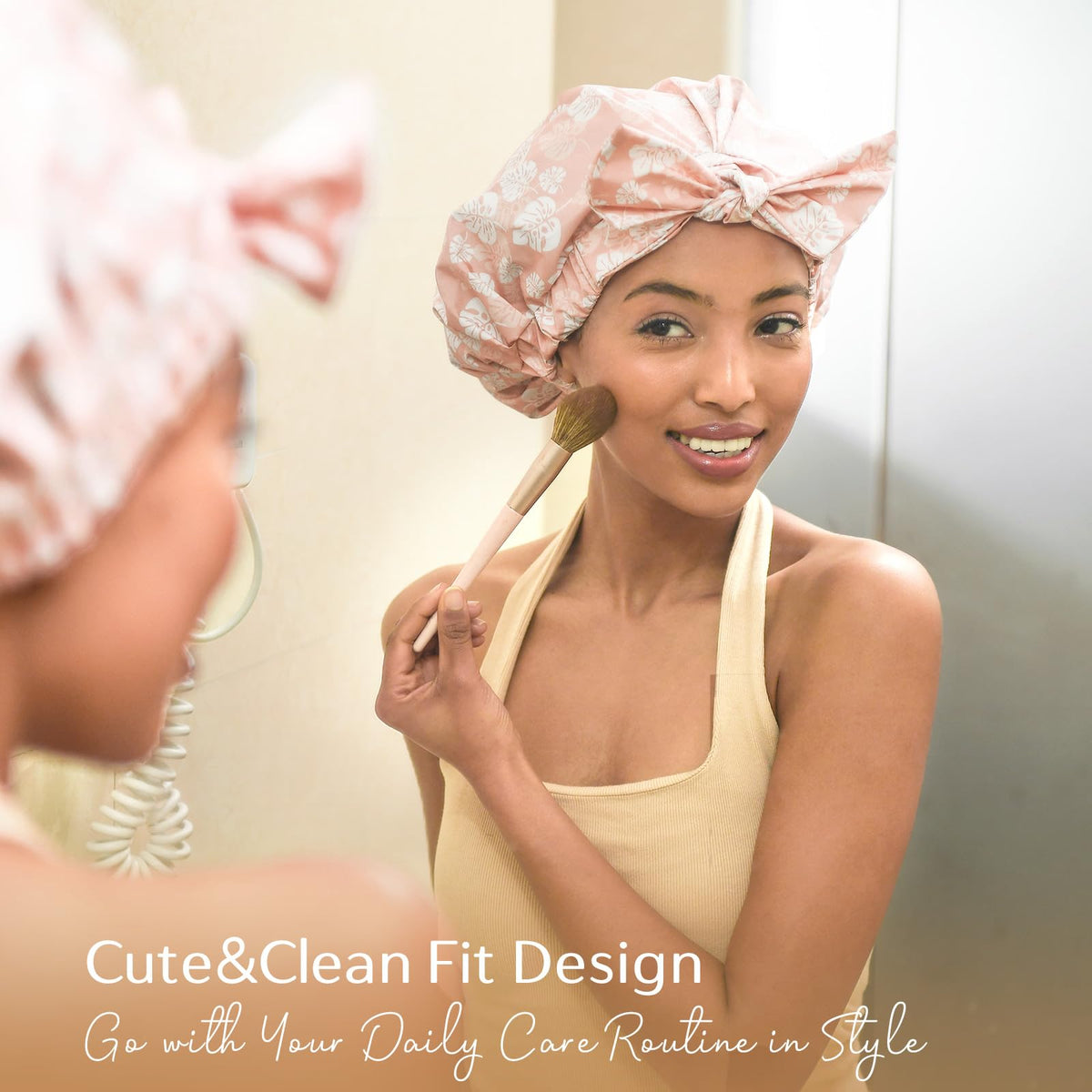 YANIBEST in a spa setting keeping hair dry during skincare routines
