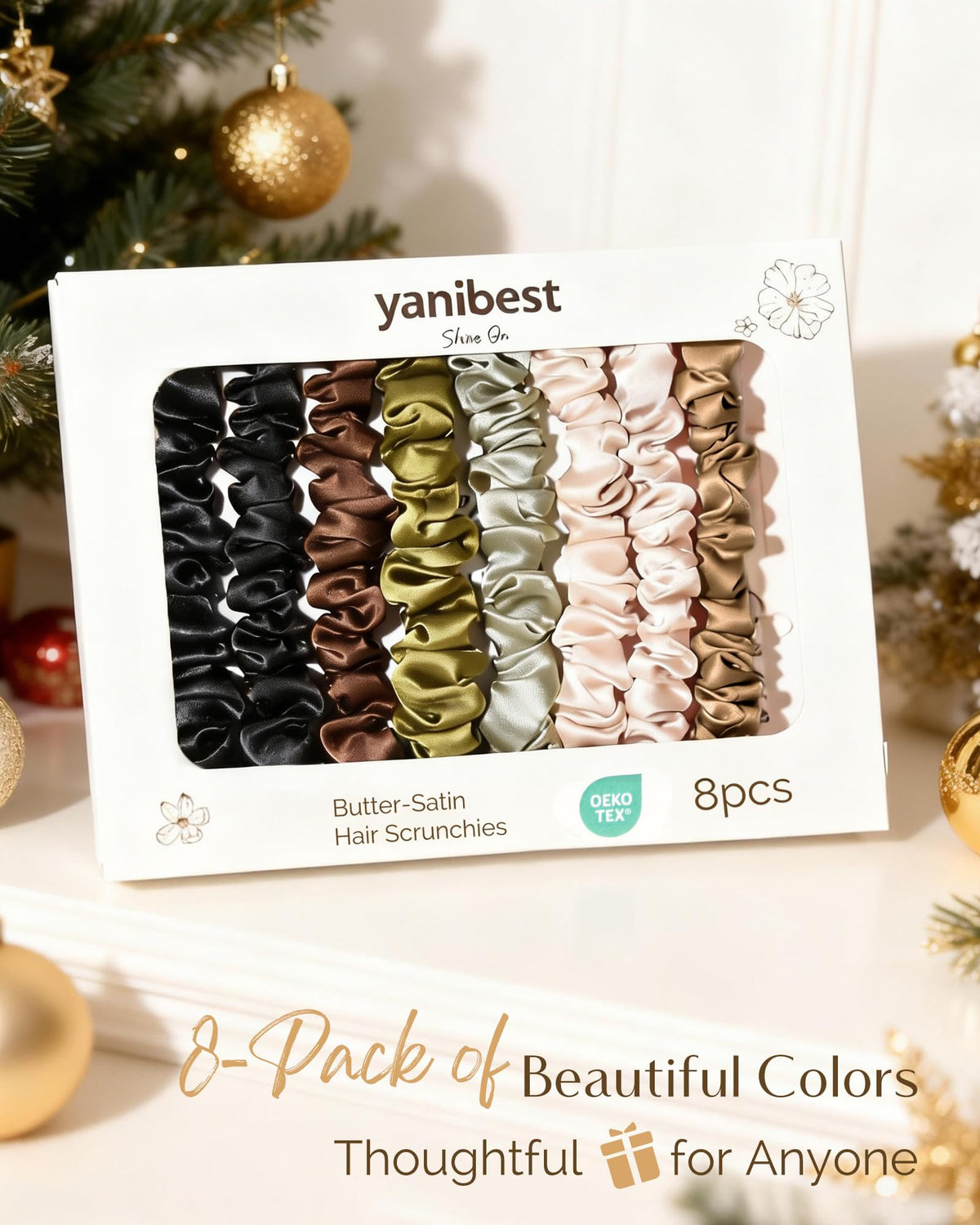 YANIBEST scrunchie used while sleeping to minimize kinks and protect hair