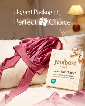 YANIBEST model sleeping wearing bonnet keeps hairstyle intact overnight