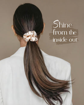 YANIBEST scrunchie holding a thick ponytail securely without slipping or damage