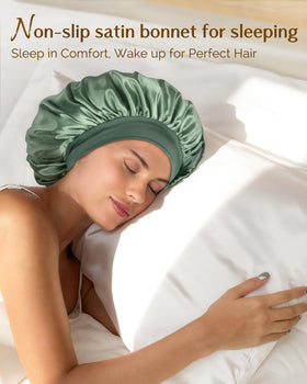 YANIBEST close-up of double-layer satin texture preserving hair smoothness
