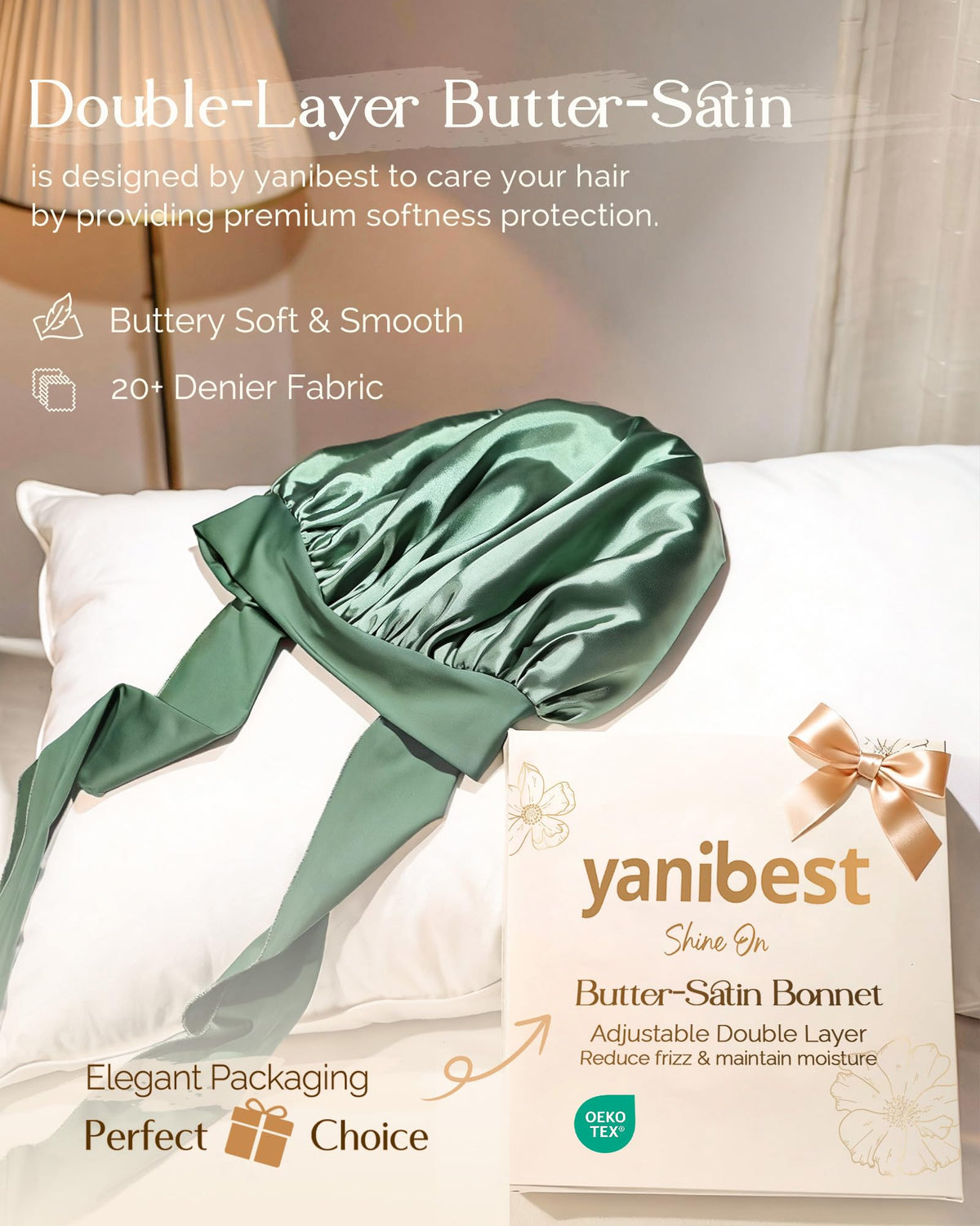 YANIBEST close-up satin texture highlighting smooth surface benefit