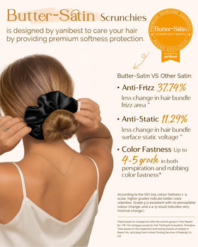 YANIBEST scrunchie worn on wrist as accessory and comfortable everyday style