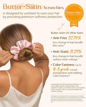 YANIBEST scrunchie worn on wrist as accessory, adds convenient style