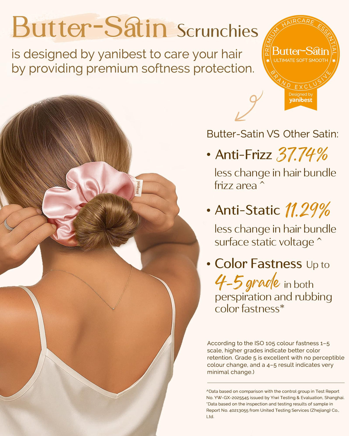 YANIBEST scrunchie worn on wrist as accessory for convenience