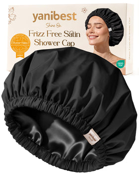 YANIBEST shower cap front packaging showing product and color