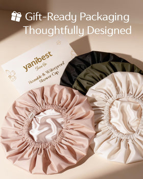 YANIBEST cap displayed in bathroom setting for stylish, practical hair care