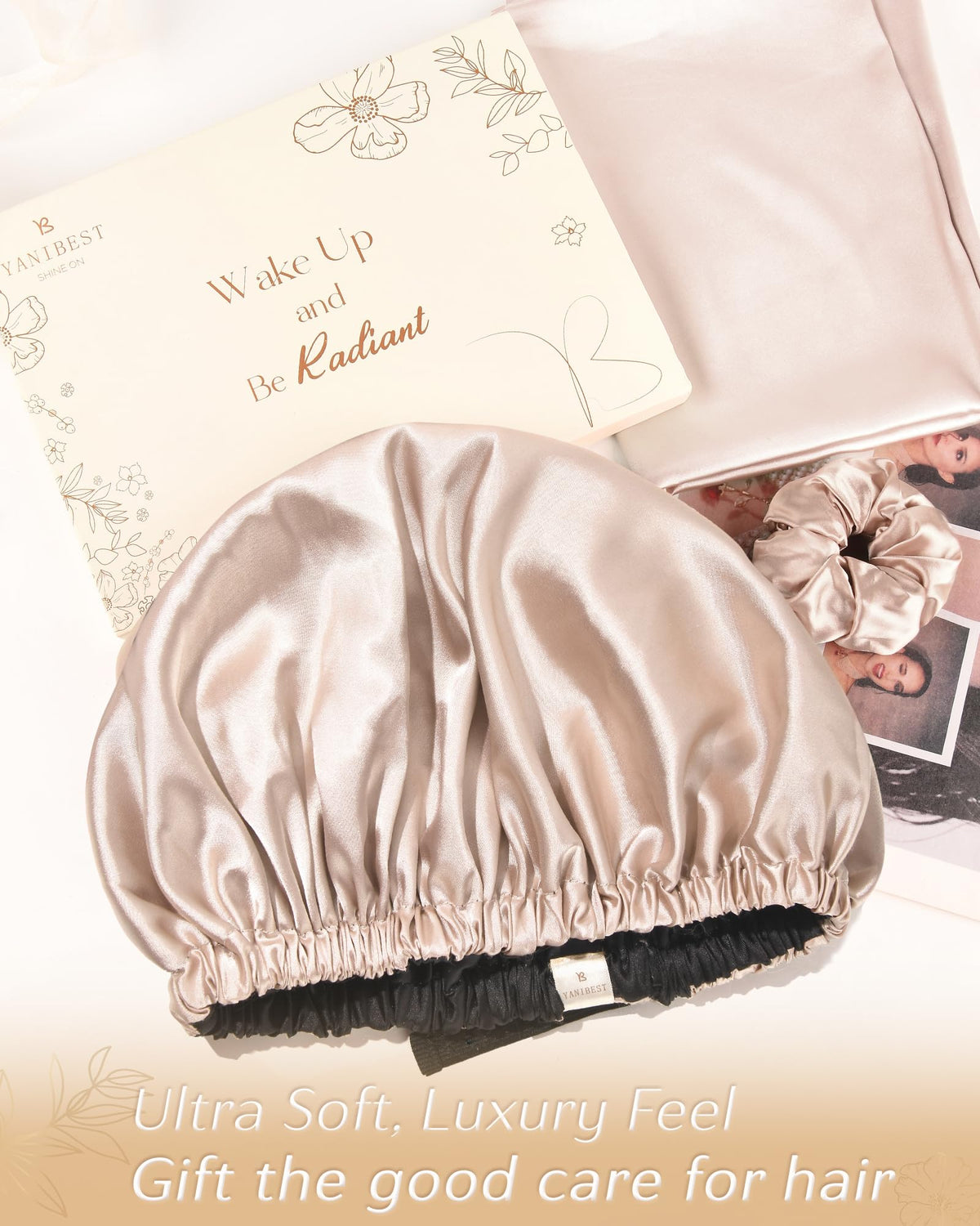 YANIBEST bonnet next to hand for size comparison and comfortable capacity