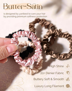 YANIBEST hand stretching scrunchie to show elasticity and secure hold benefits