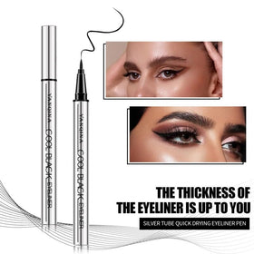 Model applying Yanqina for a crisp winged eye look that lasts
