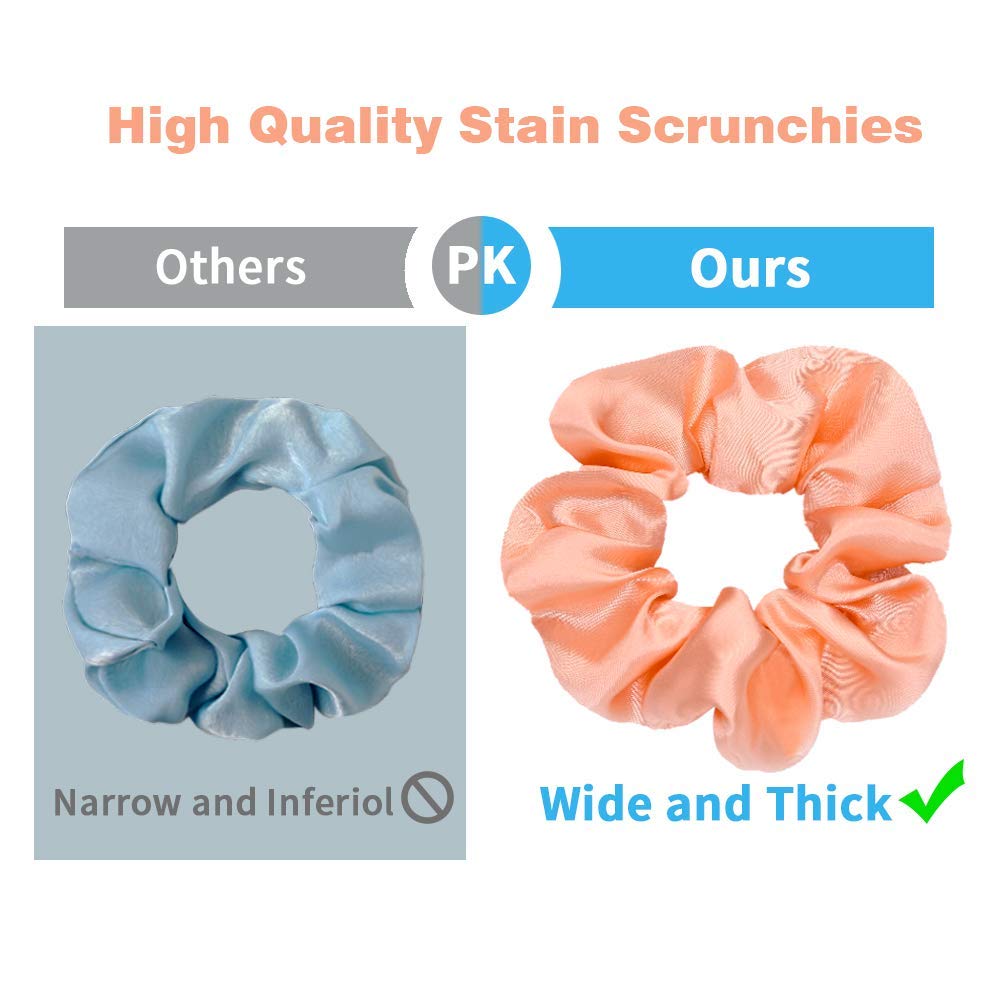 Yanwenx colorful scrunchies spread flat displaying variety and outfit-matching options