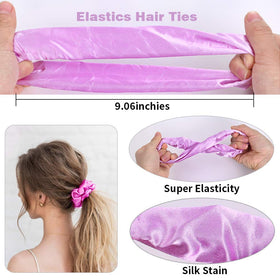 Yanwenx scrunchie being stretched demonstrating strong elastic hold and flexibility