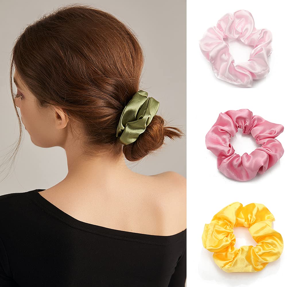 Yanwenx scrunchie worn in a ponytail demonstrating secure hold during activities
