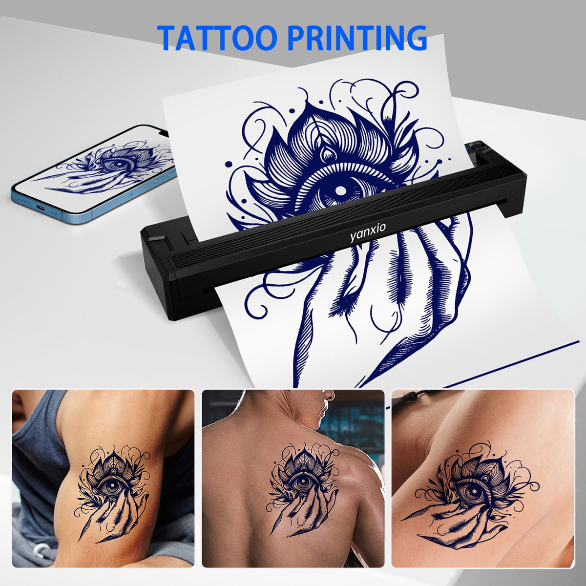 yanxio artist using the printer in a studio illustrating quick on-demand stencil printing