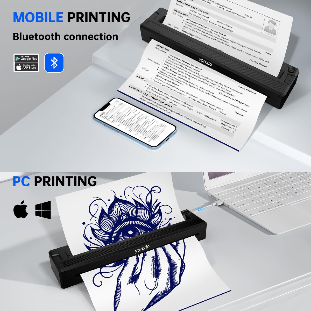 yanxio paper feed and output slot highlighting reliable stencil ejection and clean edges