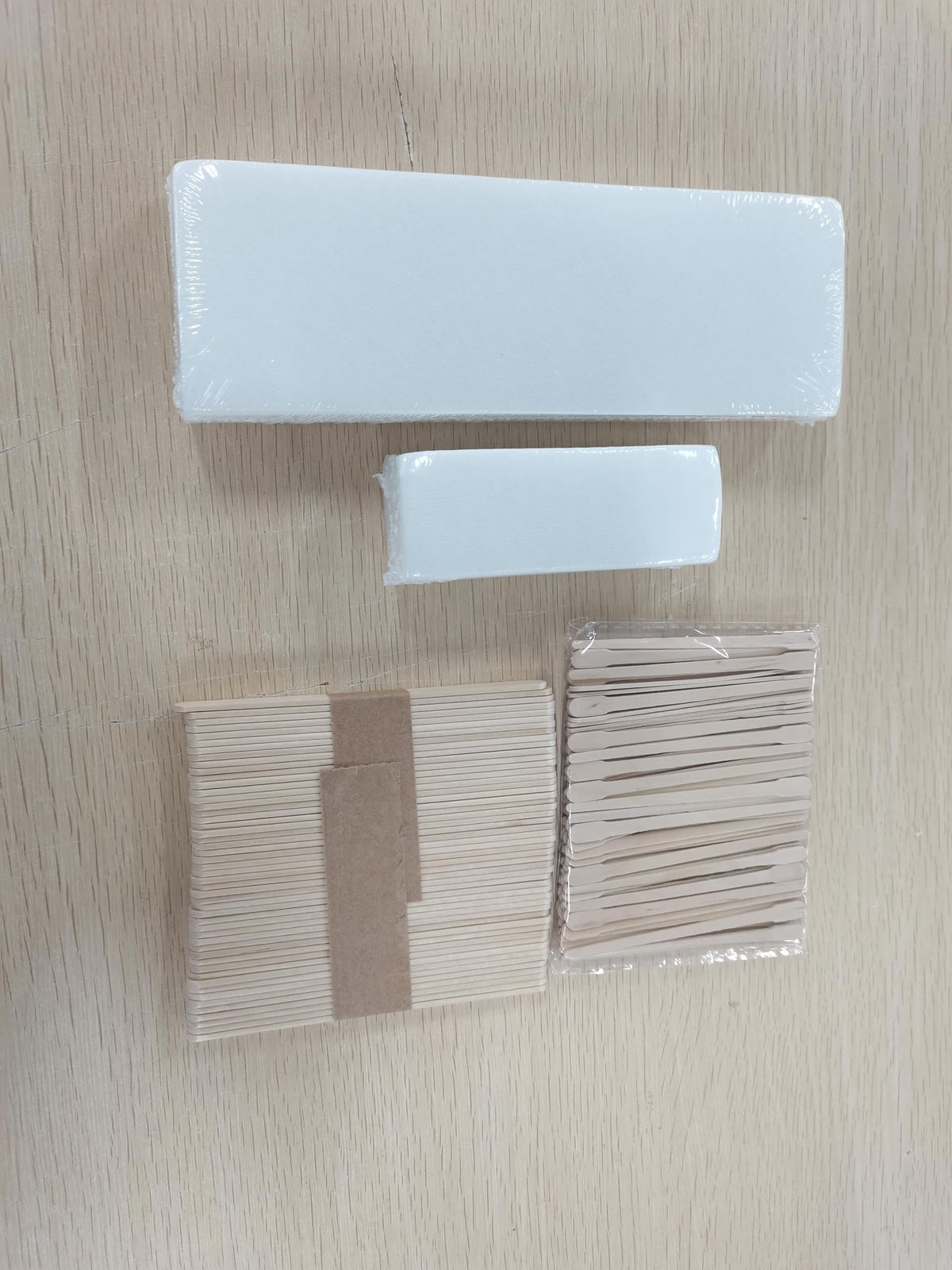 Yaomiao kit staged in bathroom lifestyle setting showing ready-to-use home waxing convenience