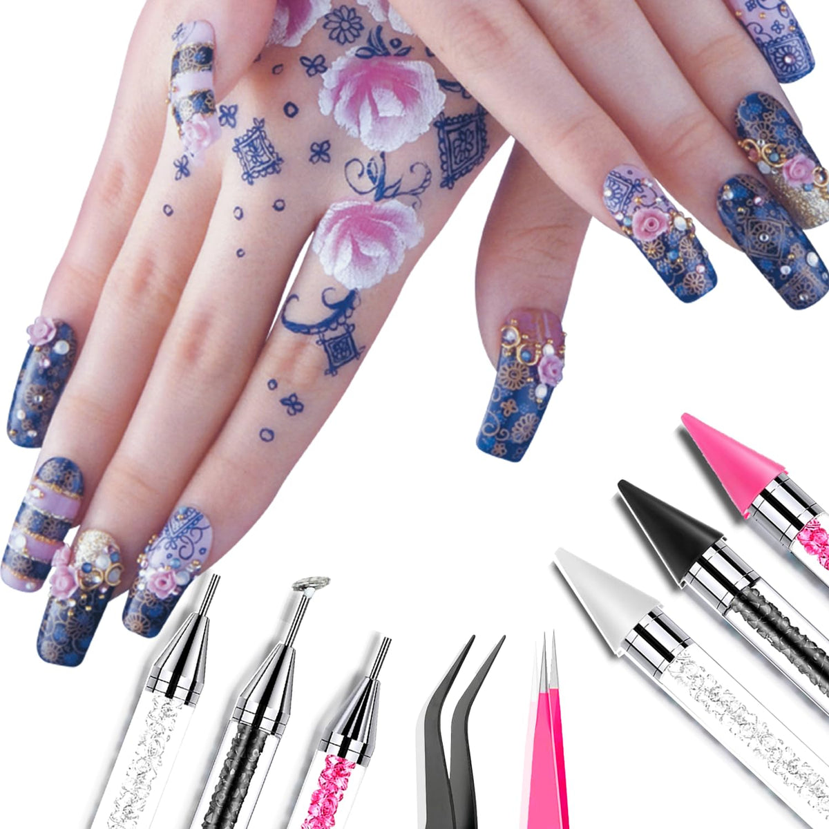 Yaoociy tools in use applying rhinestones offering steady, neat results