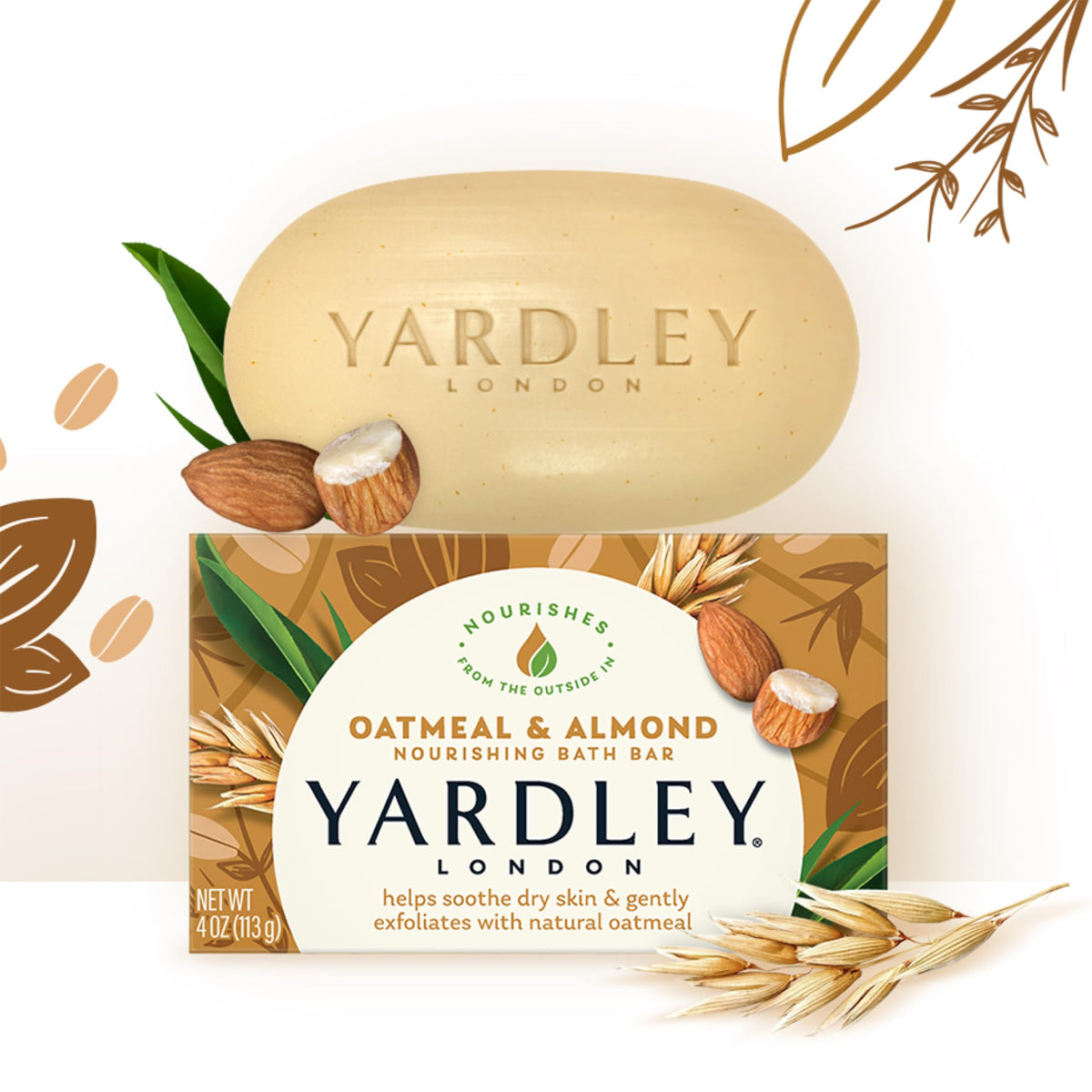 Yardley soap staged in a bathroom for lifestyle appeal and everyday routine benefit