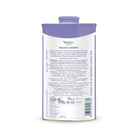 Yardley powder being applied on skin demonstrating soft, cooling feel