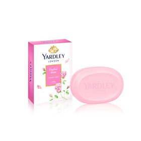 Yardley English Rose close-up of a single bar texture and edges benefit: triple-milled density