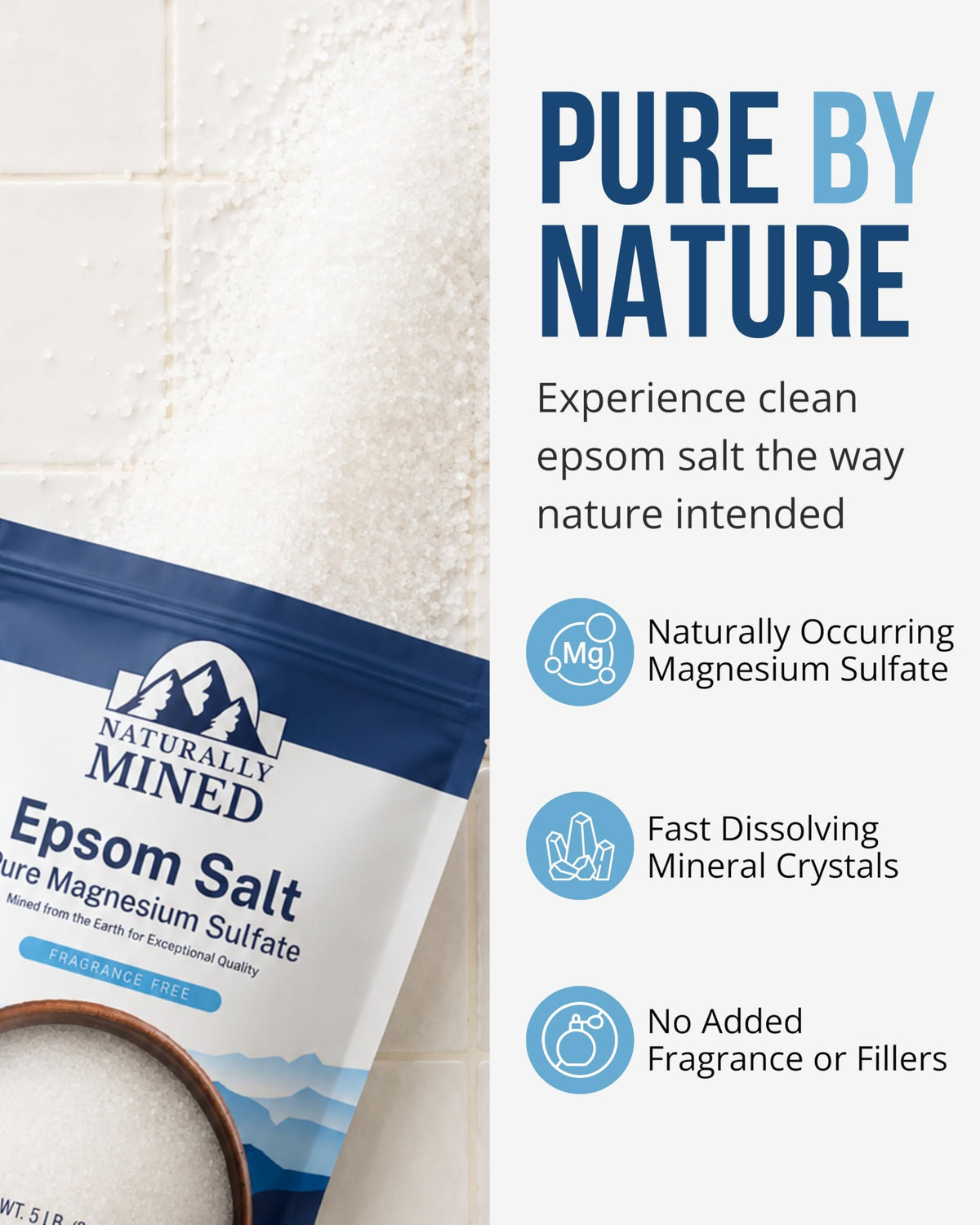 YARELI bag next to bathtub showing size comparison benefit ample supply