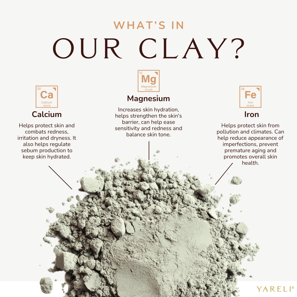 YARELI powder texture close-up highlighting fine grain for smooth mask blending
