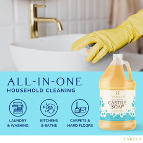 YARELI used as pet shampoo on dog demonstrating gentle, rinseable clean