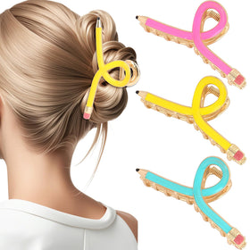 YARIEW front view of three pencil clips showing playful design and reliable hold