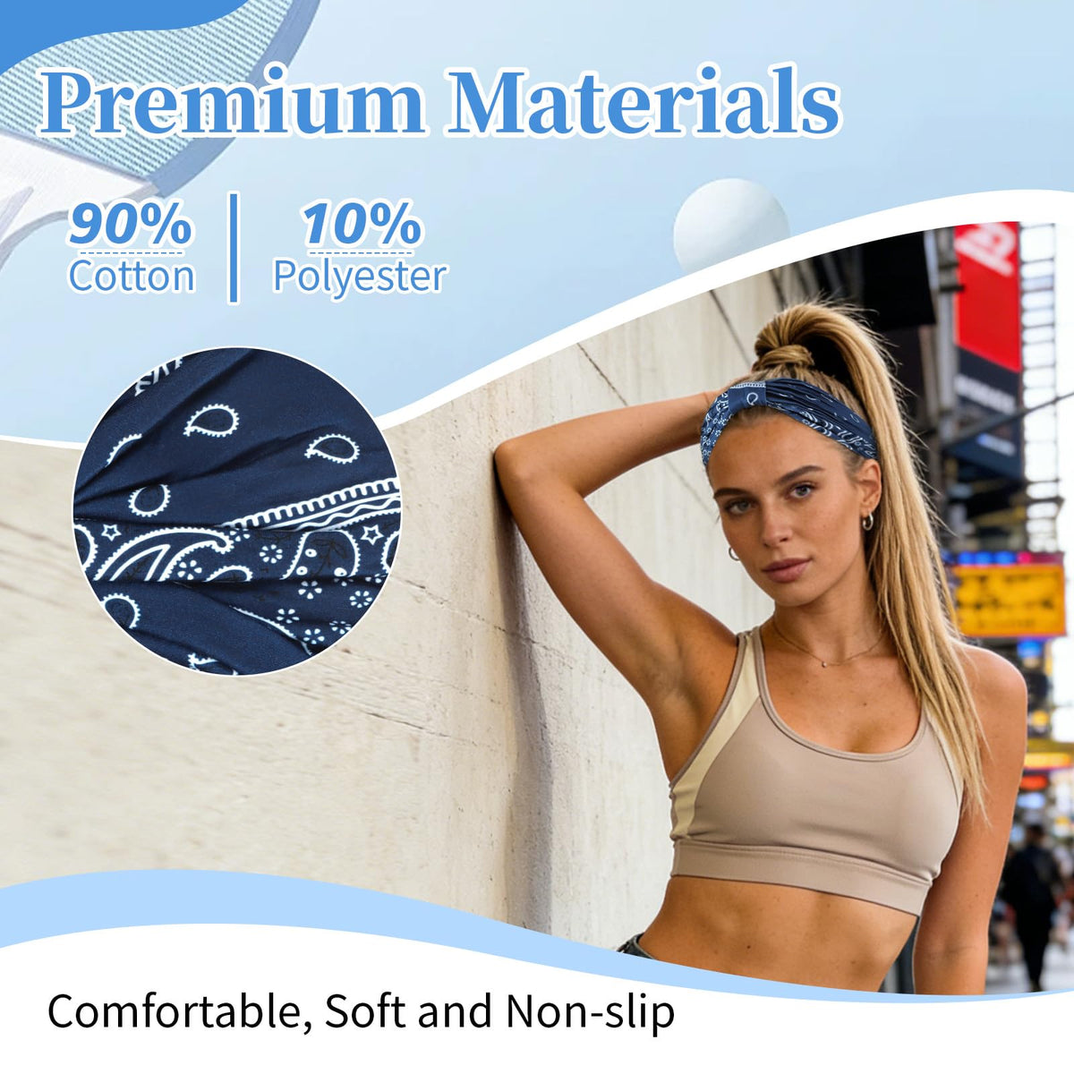 YARIEW fabric texture close-up, demonstrates breathable stretch and soft comfort