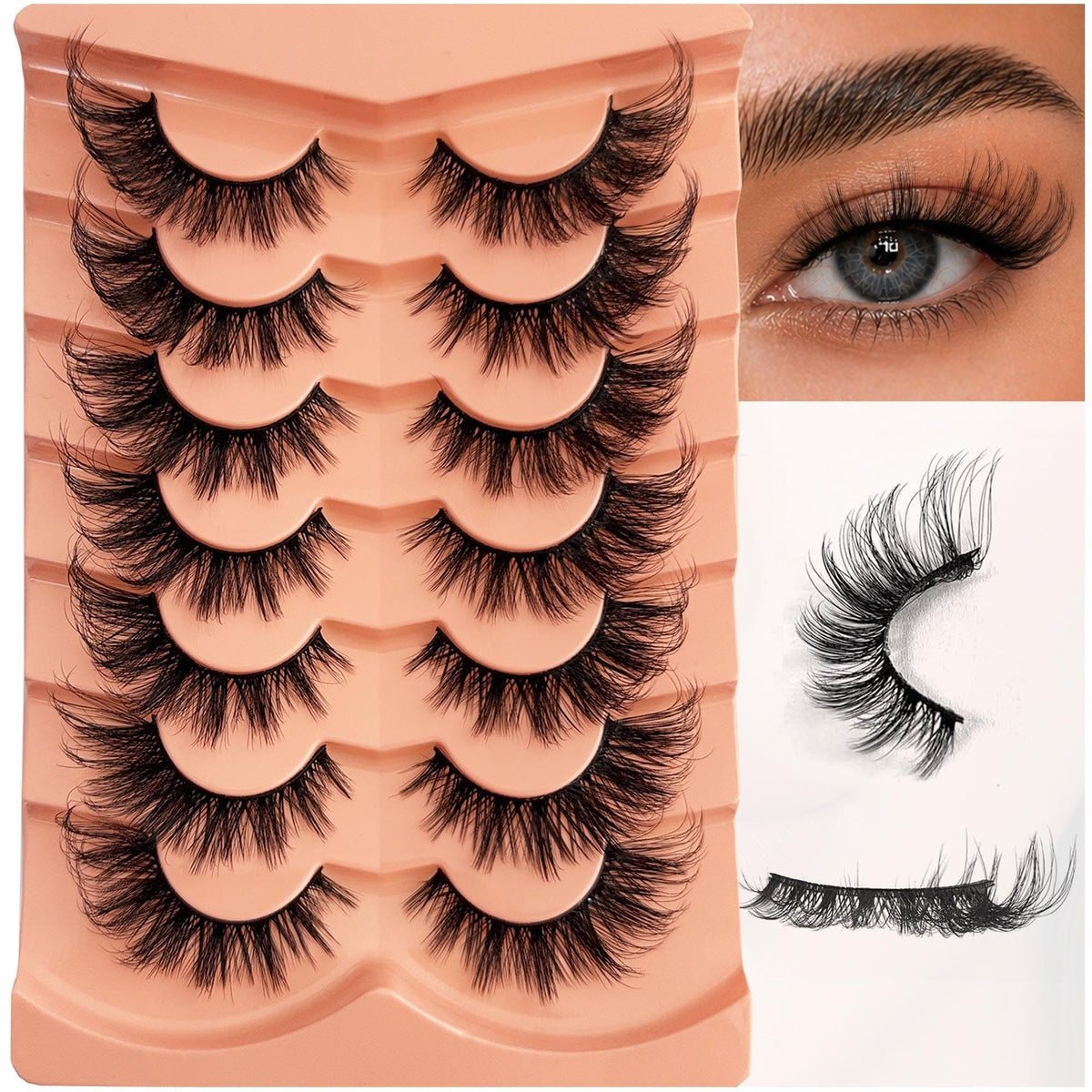 YASNAI front packaging showing seven pairs and cat eye design for reliable selection