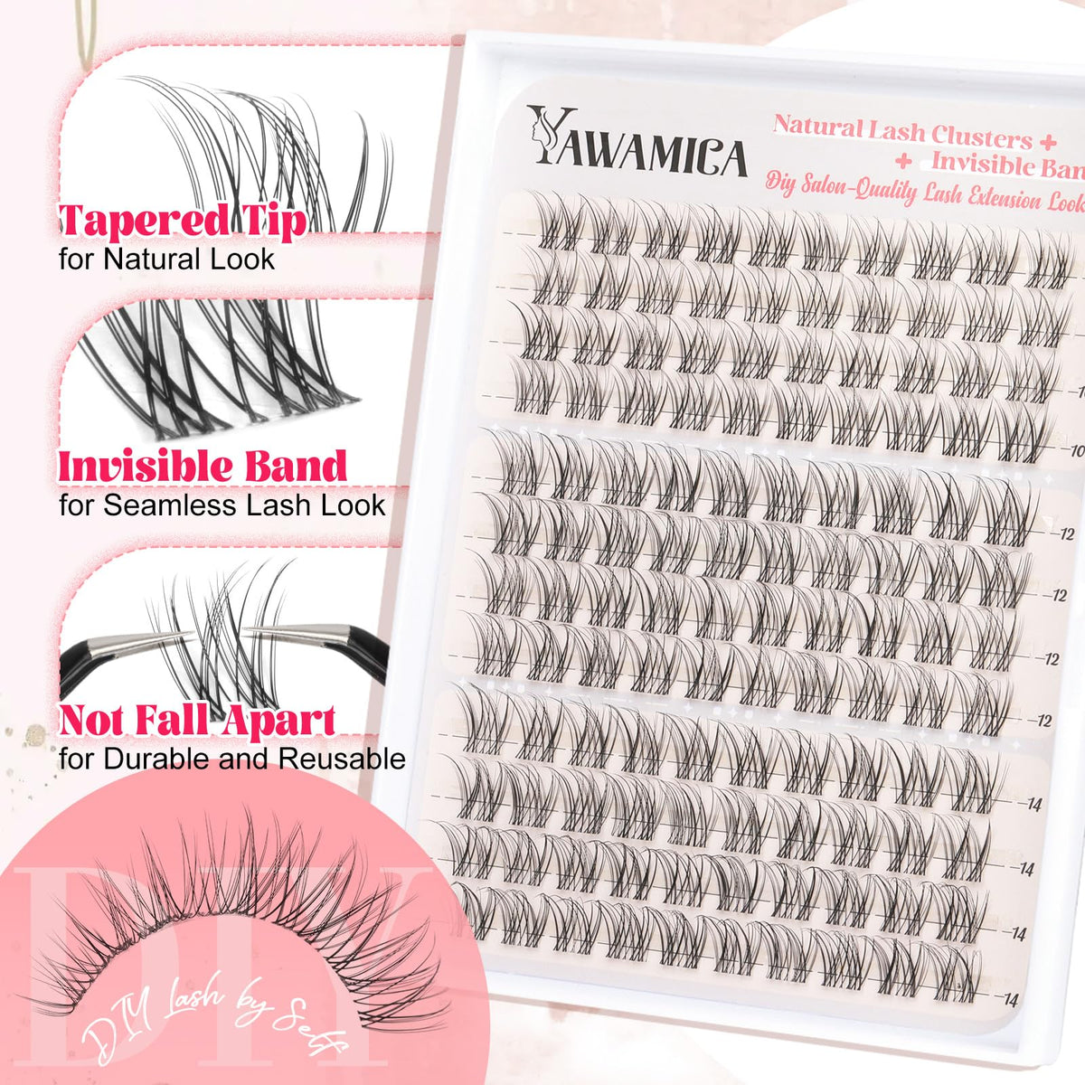 Yawamica application in use showing precise placement and quick DIY result