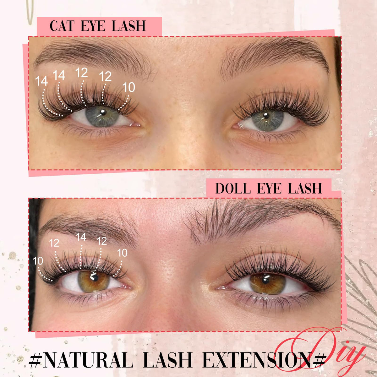 Yawamica clear band closeup demonstrating invisible blend at lash line