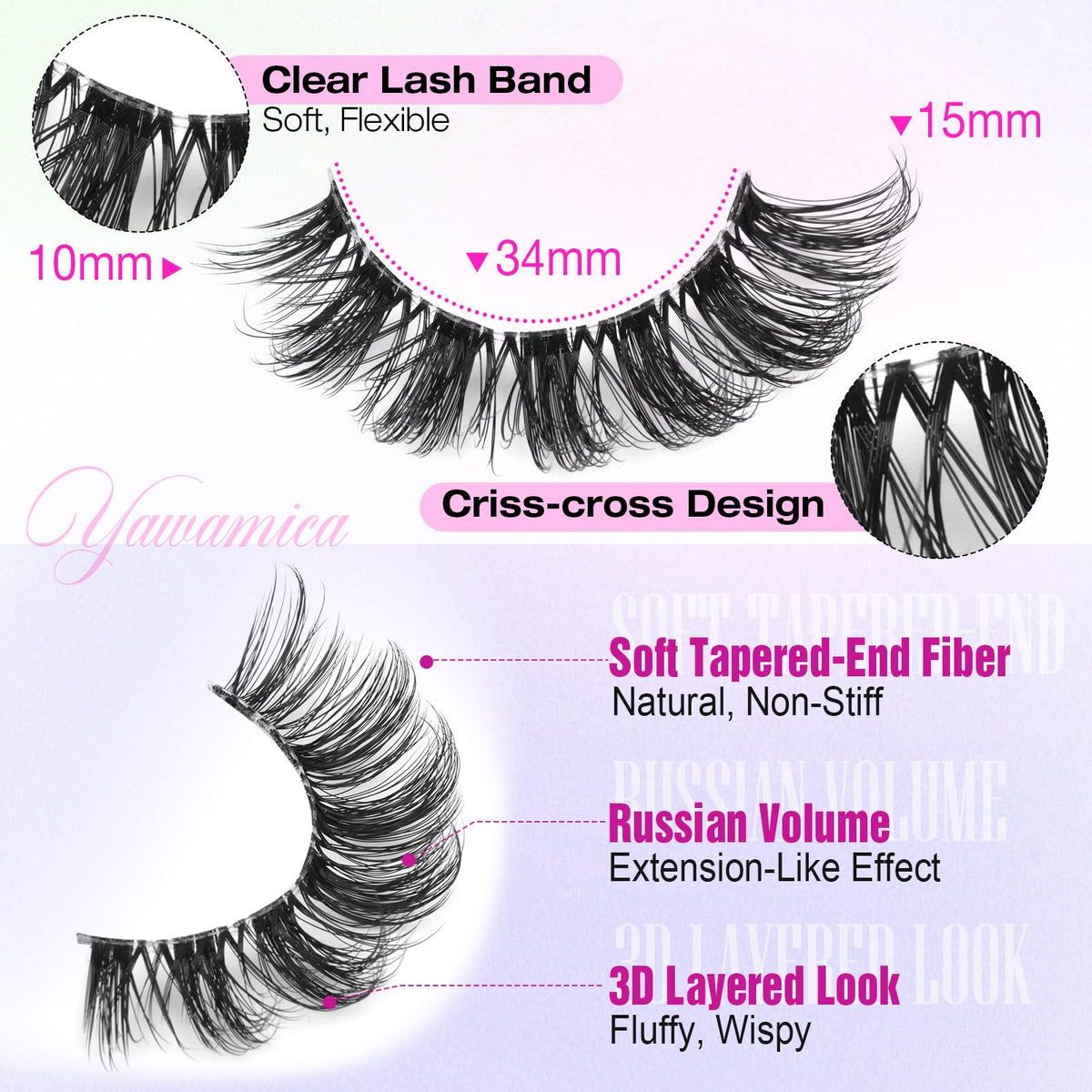 Yawamica clear band profile demonstrating invisible comfort and flexibility