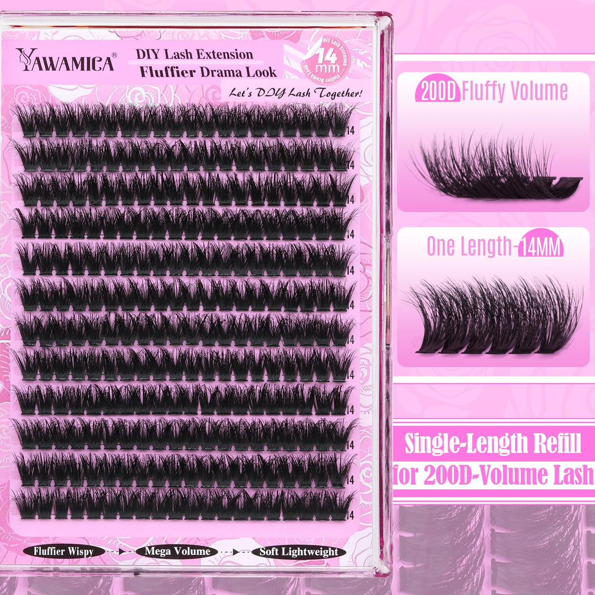 Yawamica close-up of matte mink fibers highlighting fluffy texture