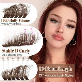 Yawamica close-up of feathery lash fibers highlighting soft texture and natural blend