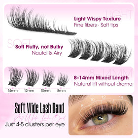 Yawamica cluster placed on lashline blending for natural enhancement