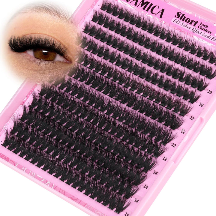 Yawamica front packaging showing fluffy 200D clusters and mixed lengths benefit
