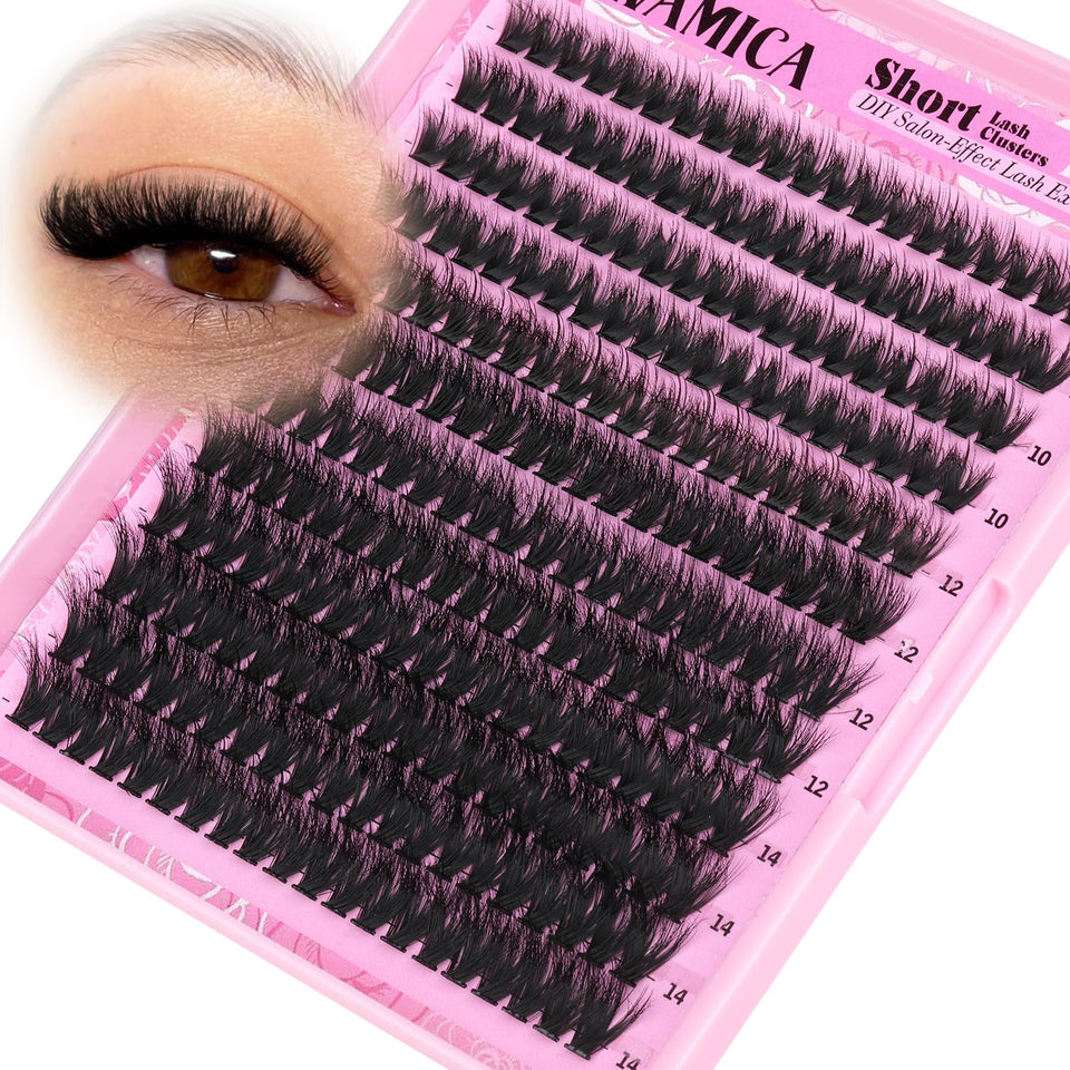 Yawamica front packaging showing fluffy 200D clusters and mixed lengths benefit