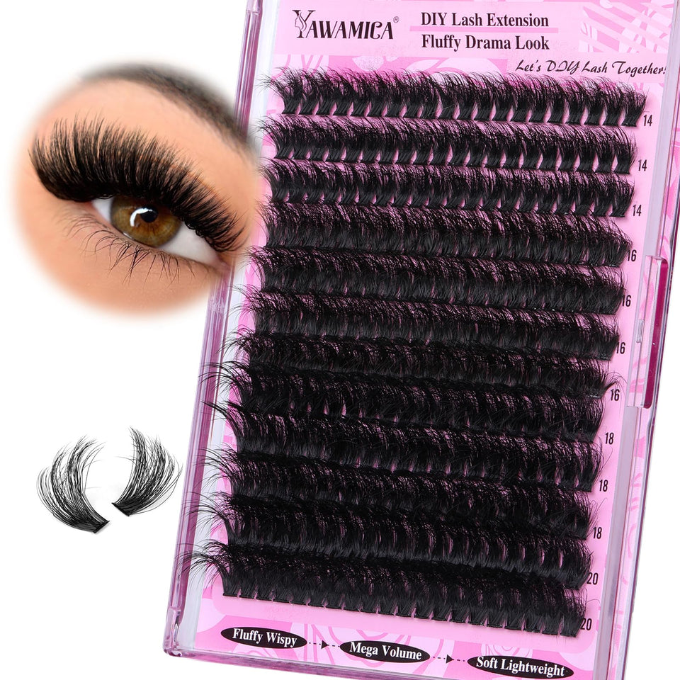 Yawamica front packaging showing 240pcs clusters and sizes for quick selection