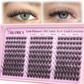 Yawamica front packaging showing 216-cluster kit, easy at-home styling