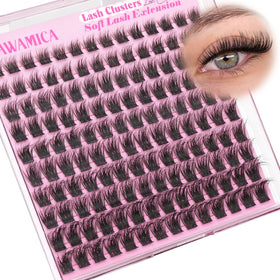 Yawamica front packaging showing natural lash clusters and benefits