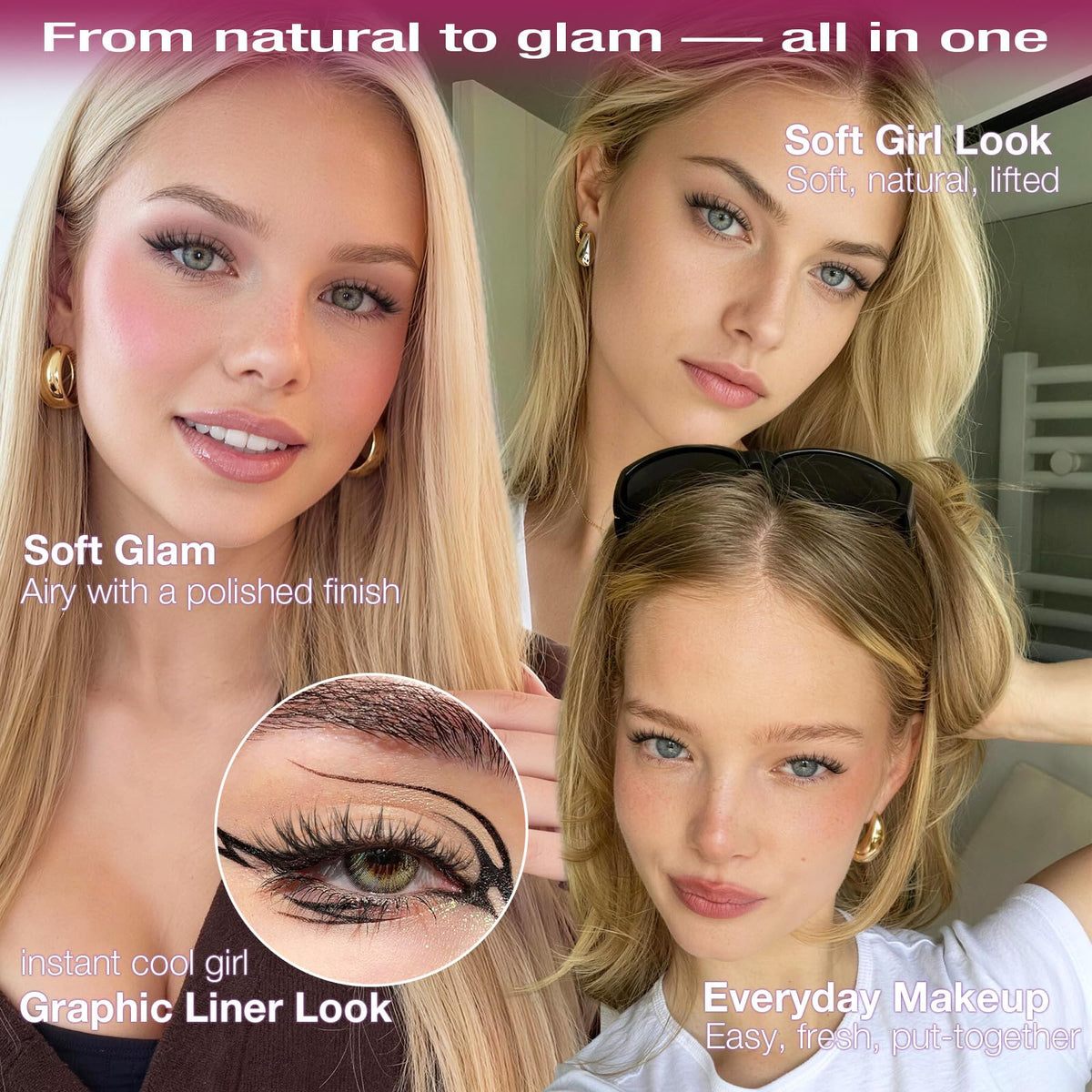 Yawamica eyelash clusters applied with tweezers for fast at-home application